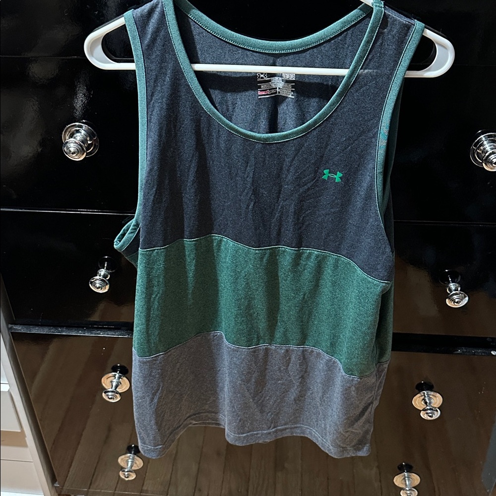 Under Armour Charcoal and Teal Tank Top